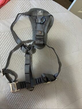 Kurgo Gray Padded Dog Harness with Metal D-Ring